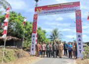 Satgas Resmikan Kampung Pancasila di Wilayah Koramil 20/TK