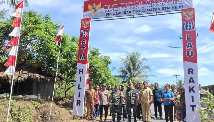 Satgas Resmikan Kampung Pancasila di Wilayah Koramil 20/TK