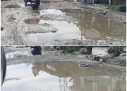 Kondisi Jalan Raya di Dua Kecamatan Kabupaten Deli Serdang, Rusak Parah