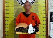Pria Bawa Ganja 1 Kg Sempat Kabur Dibekuk Polisi