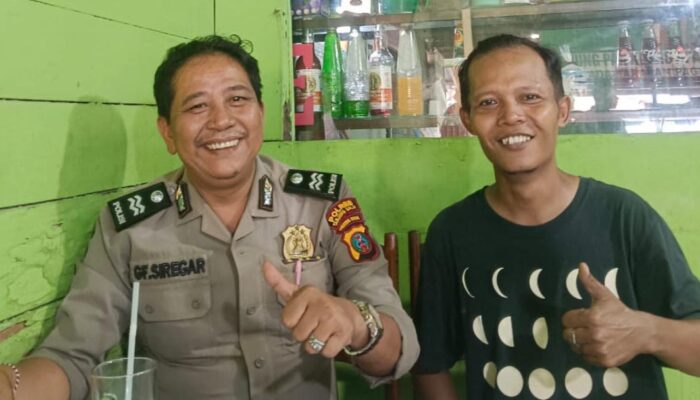 Sambangi Warga Matahalasan, Aiptu Golfriet Siregar: Jaga Kamtibmas