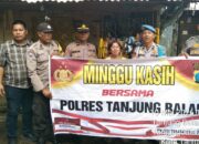 Minggu Kasih: Polres Tj Balai Bagikan Bansos dan Serap Aspirasi Warga