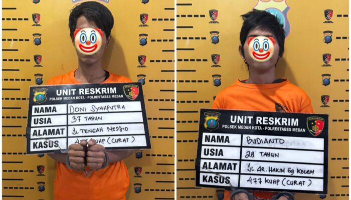Dua Residivis Bongkar “Mess Polda Aceh” Diringkus Personel Reskrim Polsek Medan Kota