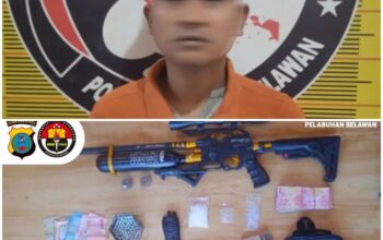 Tangkap Bandar Narkoba, Polisi Dihujani Batu dan Anak Panah, Senapan dan Uang Rp 15 Juta Berhasil Diamankan
