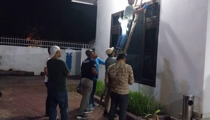 Kaca Jendela Kamar Wabup Deliserdang Diduga Ditembak OTK 