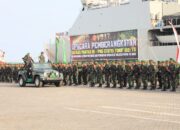 Kawal Kedaulatan Negeri, Satuan Tugas Pengamanan Perbatasan RI–PNG Yonif 122/TS, Dilepas Dari Belawan