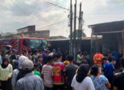 Pangkalan Gas Elpiji di Jalan Datuk Kabu Pasar 3 Simpang Denai Terbakar, Dua Orang Alami Luka Bakar