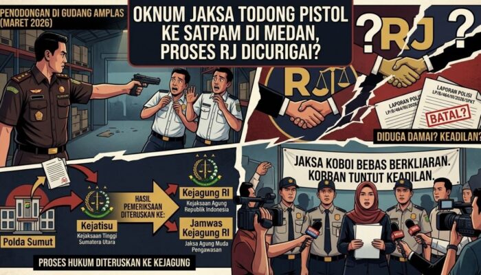 Kasus Oknum Jaksa Todongkan Pistol ke Satpam di Medan, Diduga Tempuh Jalur Damai
