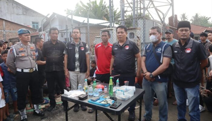 Desa Rantau Panjang Digrebek. 6 Pelaku Diringkus Satnarkoba Polresta Deliserdang