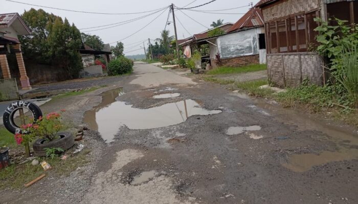 Jalan Penghubung Paluh Kemiri Lubukpakam Desa Penara Tanjung Morawa Rusak Parah