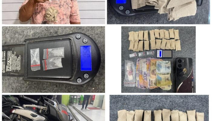 Jual Narkoba di Pinggir Rel Jalan Sutomo, Pria Paruh Baya Disergap Polisi, 3 Paket Sabu dan 20 Paket Ganja Disita