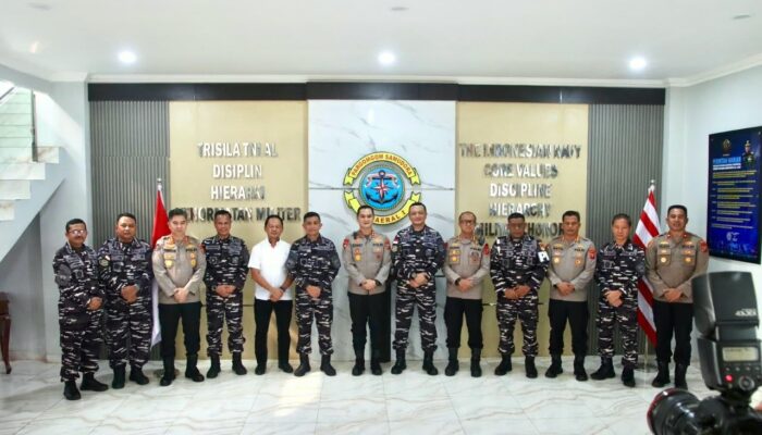 Kapolda Sumut Sambangi Kodaeral I Belawan, Kolaborasi Jaga Kondusifitas Wilayah