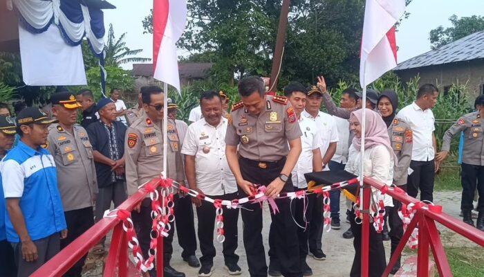Kapolresta Deli Serdang Resmikan Jembatan Merah Putih, Perkuat Akses Mobilitas Dua Desa Tanjung Morawa