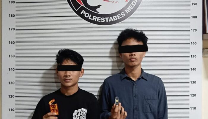 Kompak Edarkan Pod Getar Hingga Ekstasi,Dua Sahabat Diringkus Satresnarkoba Polrestabes Medan