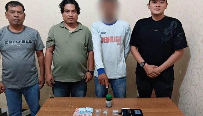 Operasi Sarang Narkoba, Polsek Dolok Batu Nanggar Ringkus Pengedar Sabu di desa Bahung Huluan, BB 33,5gram sabu.