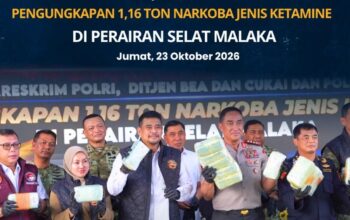 Pelindo Regional 1 Dukung Pengungkapan 1,16 Ton Ketamin, Terminal Belawan Jadi Lokasi Konferensi Pers Kapolri