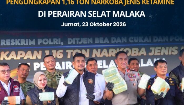 Pelindo Regional 1 Dukung Pengungkapan 1,16 Ton Ketamin, Terminal Belawan Jadi Lokasi Konferensi Pers Kapolri