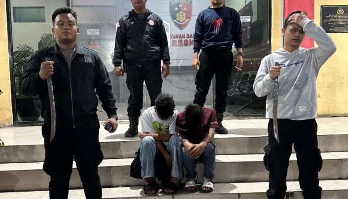 Respon Pengaduan Call Center 110,Tim Macan Amankan Dua Remaja Terkait Tawuran di Maden Lama