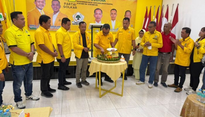 Syukuran HUT ke-62 Golkar Deliserdang. Tiga Anggota Dewan yang Mosi Tidak Percaya Tidak Hadir